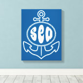 Anker en Zee Canvas Afdruk (Insitu (Houten vloer))