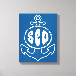Anker en Zee Canvas Afdruk