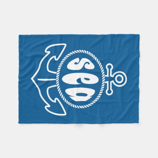 Anker en Zee Fleece Deken (Voorkant (Horizontaal))