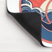 Anker en Zee golven patroon Muismat (Hoek)