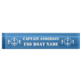 Anker en zeepaardkapitein en boot naambordje (Voorkant)