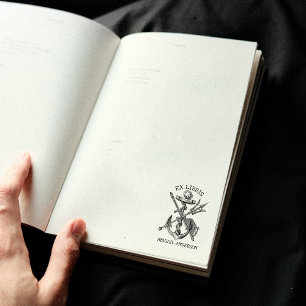 Anker Ex Libris Bibliotheek Nautilus Boek Rubberstempel