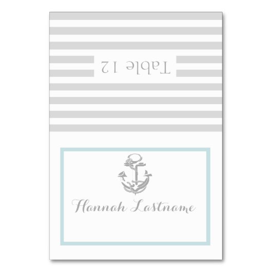 Anker Grijs Nautische Zitting Kaart (Voorkant)