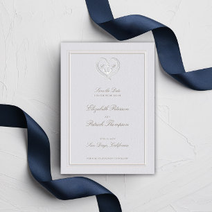 Anker Hart Wapen Klassieke Formele Trouwring Save The Date