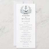 Anker herald bruiloft programma (Voorkant)