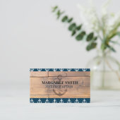 Anker Icoon | Houten Panelen Visitekaartje (Staand voorkant)