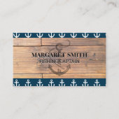 Anker Icoon | Houten Panelen Visitekaartje (Voorkant)