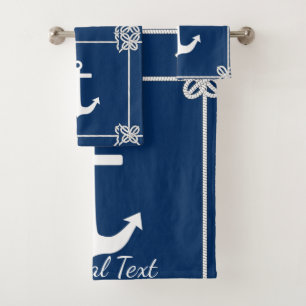 Anker in Lijst Nautisch Bad Handdoek