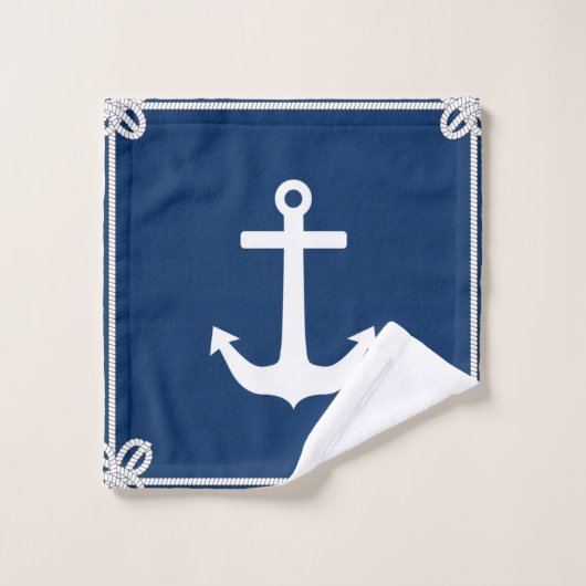 Anker in Lijst Nautisch Bad Handdoek (Wasdoekje)