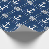 Anker in Lijst Nautisch Cadeaupapier (Hoek)