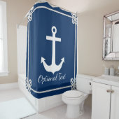 Anker in Lijst Nautisch Douchegordijn (In situ)