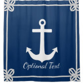 Anker in Lijst Nautisch Douchegordijn (Voorkant)