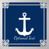 Anker in Lijst Nautisch Poster (Voorkant)