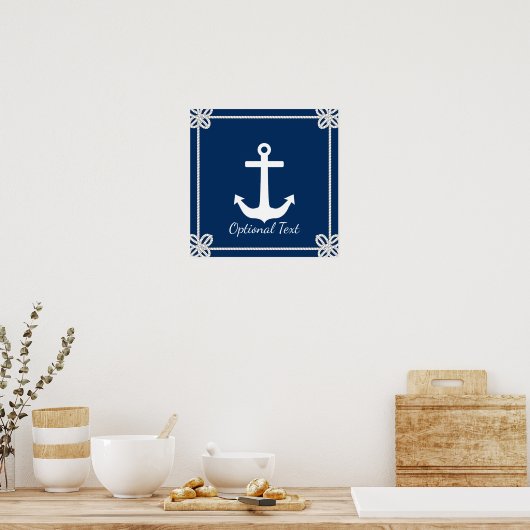 Anker in Lijst Nautisch Poster (Keuken)