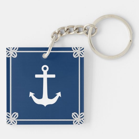 Anker in Lijst Nautisch Sleutelhanger (Achterkant)