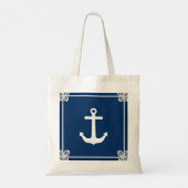 Anker in Lijst Nautisch Tote Bag (Achterkant)