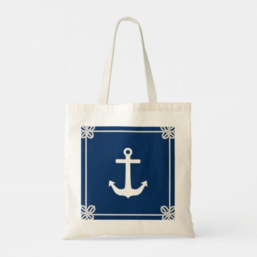 Anker in Lijst Nautisch Tote Bag (Achterkant)