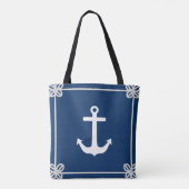 Anker in Lijst Nautisch Tote Bag (Achterkant)