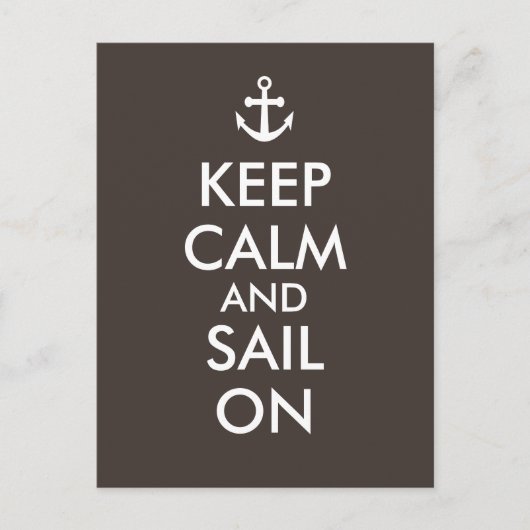 Anker kalm houden en zegel op standaard briefkaart (Voorkant)