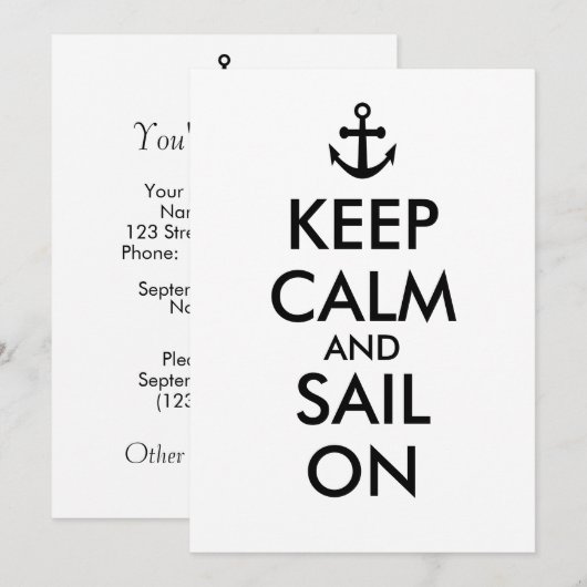 Anker kalm houden en zegel op standaard kaart (Voorkant / Achterkant)