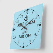 Anker kalm houden en zegel op standaard vierkante klok (Hoek)