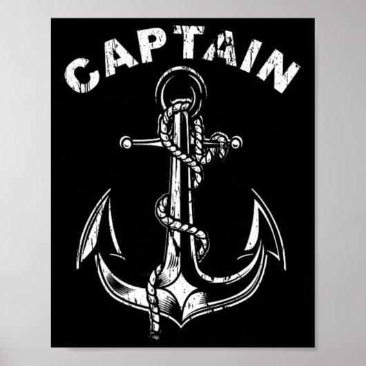 Anker Kapitein Van De Boot Poster (Voorkant)