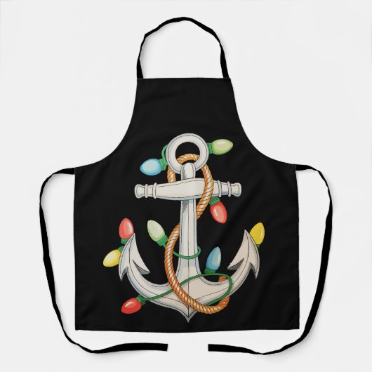 Anker Kerst Xmas Licht Zeil Cruise Boot Schort (Voorkant)