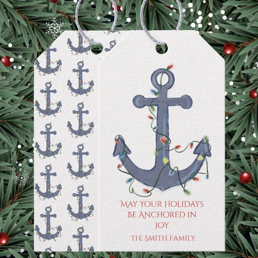 Anker Kerstkaart Cadeaulabel