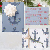 Anker Kerstmis Inpakpapier Vel