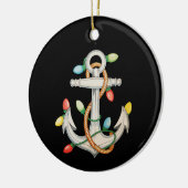 Anker Kerstmis Kerstverlichting Zeilboot Keramisch Ornament (Links)