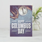 Anker & Kompas - Columbus Day Kaart (Staand voorkant)