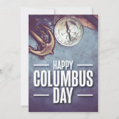Anker & Kompas - Columbus Day Kaart (Achterkant)