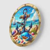 Anker Krab Beach Nautisch Grote Klok (Hoek)