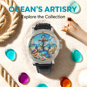 Anker Krab Strand Nautilus  Horloge