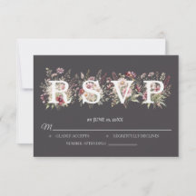 Anker Lente Bloem Bruiloft RSVP kaart
