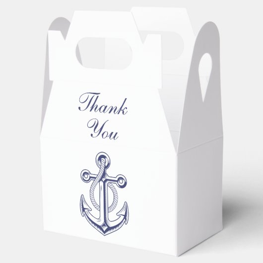 Anker Liefde Sailor Marine Blauw Nautische Bruilof Bedankdoosjes (Geopend)