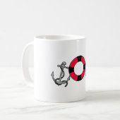 Anker life ring red koffiemok (Voorkant links)