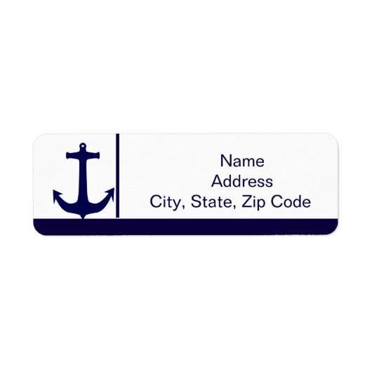 Anker Marine Adres Etiket (Voorkant)
