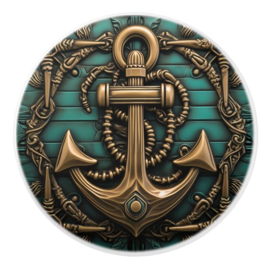  Anker Marine Thema Keramische Knop (Voorkant)