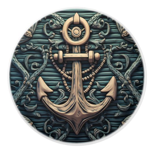  Anker Marine Thema Keramische Knop (Voorkant)