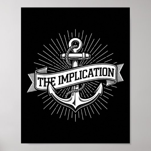 Anker Maritiem De Implicatie Zeevaart Zeilen G Poster (Voorkant)