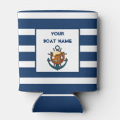 Anker meer Bier Liefhebber Nautische Uw bootnaam Blikjeskoeler (Achterkant)