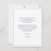 Anker met bloem Bruidsjurk plat  Bedankkaart (Achterkant)