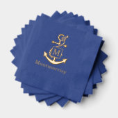 Anker met gekonfijte Initiaal naam monogram Folie Servetten (Insitu (Gestapeld))