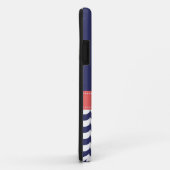 Anker met golven en aangepaste naam bij de marine Case-Mate iPhone case (Achterkant/rechts)