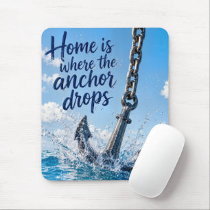 Anker met inspirerende thuis citaat muismat