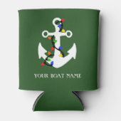 Anker met kerstlampjes blikjeskoeler (Voorkant)