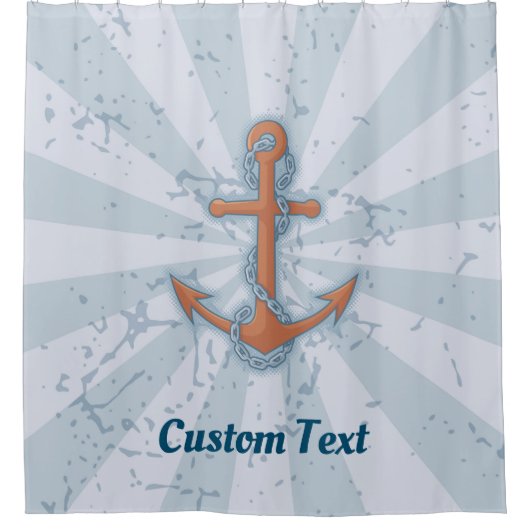 Anker met ketting douchegordijn (Voorkant)