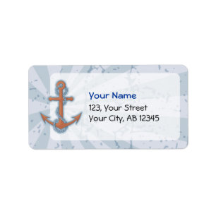 Anker met ketting etiket