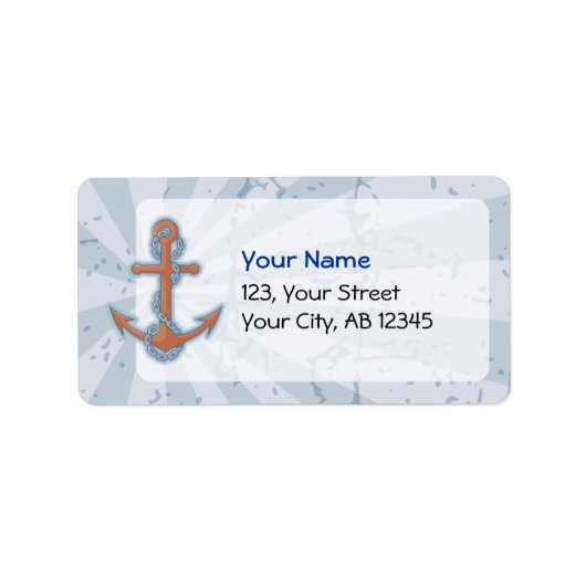 Anker met ketting etiket (Voorkant)